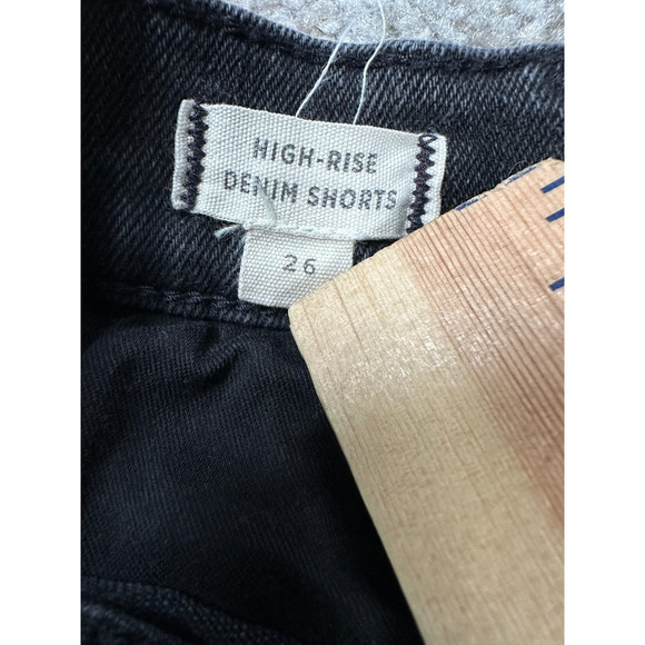Madewell High-Rise Denim Shorts Black Size 26 Cut-Offs - Picture 4 of 6